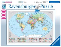Ravensburger Politická mapa sveta 1000 dielikov