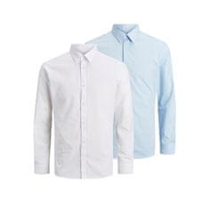 Jack&Jones 2 PACK - pánska košeľa JJJOE Slim Fit 12182995 Cashmere Blue (Veľkosť S)