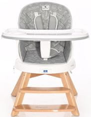 Lorelli Jedálenská stolička s otočným sedadlom NAPOLI GREY CANDY