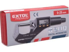 Extol Premium Digitálny mikrometer (8825320) 0-25mm, plastové puzdro