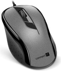 Connect IT Drátová optická myš, šedá, (CMO-1200-GY)