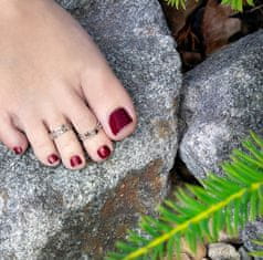 Beneto Romantický strieborný prsteň na nohu AGGF485