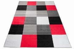 Chemex Koberec Firet Moderní Turecké Vzory Q038A T Biela Sivá Červená Čierna 80x150 cm