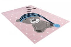 Chemex Koberec Pinky Dětské Módní De71A Y Ewl Biela Modrá Ružová Sivá Čierna 80x150 cm