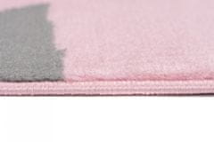 Chemex Koberec Pinky Dětské Módní Z414C Y Ewl Biela Ružová Sivá 80x150 cm