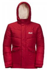 Jack Wolfskin dievčenská zimná bunda Snow Fox Jacket 1609101_2210 140 červená