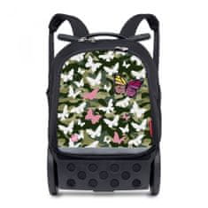 Nikidom Školská a cestovná taška na kolieskach Roller UP Butterfly camo (19 l)