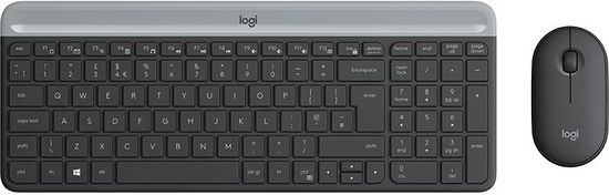 Logitech MK470 Slim Wireless Combo, CZ/SK, čierna (920-009260)