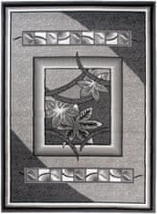 Chemex Koberec Bali Módní Turecké Vzory C580D Sivá Čierna 80x150 cm
