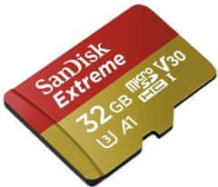 SanDisk Micro SDHC Extreme 32GB 100MB/s A1 UHS-I U3 V30 + SD adaptér (SDSQXAF-032G-GN6MA)