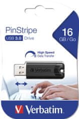 VERBATIM PinStripe 16GB čierna (49316)