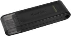 Kingston DataTraveler 70 - 64GB, čierna, (DT70/64GB)