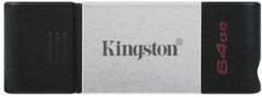 Kingston DataTraveler 80 - 64GB, čierna/strieborná, (DT80/64GB)
