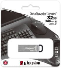 Kingston DataTraveler Kyson, - 32GB, strieborná (DTKN/32GB)