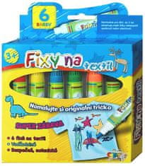 shumee Fixy na textil vodě odolné 6ks v krabičce 13x13cm