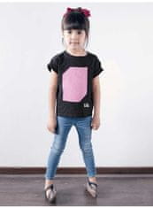 ILLUMINATED APPAREL Detské zábavné iluminačné tričko čierne, ružová plocha + laser pero