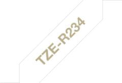 BROTHER TZE-R234 biela / zlatá, 12 mm, 4m (TZER234)