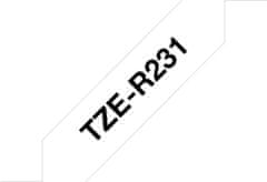 BROTHER TZE-R231 biela / černá, 12 mm, 4m (TZER231)