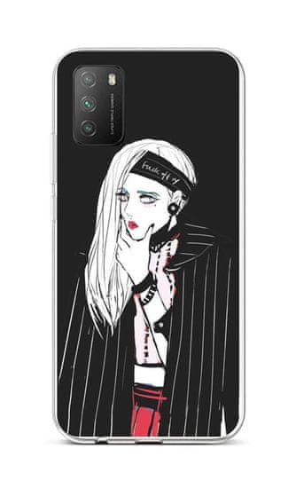 TopQ Kryt Xiaomi Poco M3 silikón Dark Girl 60598