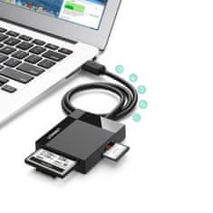 Ugreen CR125 čítačka kariet USB 3.0 SD / micro SD / CF / MS, čierna