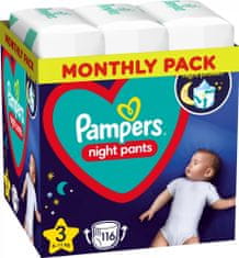 Pampers Night Pants nohavičky plienkové jednorazové 3 (6-11 kg) 116 ks