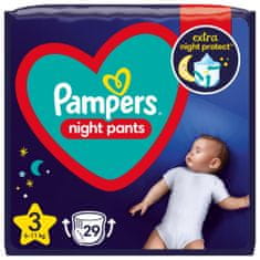 Pampers Night Pants Nohavičky plienkové jednorazové 3 (6-11 kg) 29 ks