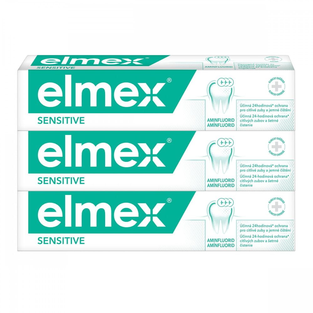 Elmex Zubná pasta Sensitive 3x 75 ml