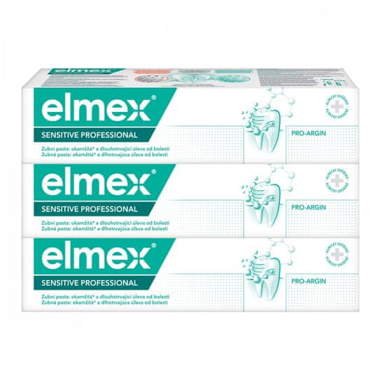 Elmex Zubná pasta Sensitive Professional 75 ml tripack