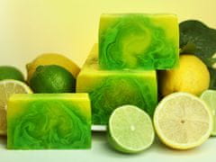 L´Cosmetics Prírodné ručne robené mydlo bez SLS - Citrón a limetka s ílom a esenciálnymi olejmi z citróna a limetky 100g +/-6%