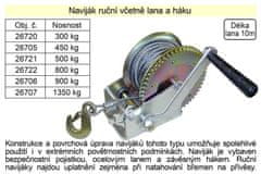 Festa Navijak ručný vrátane lana a háku, nosnosť 500kg