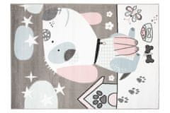Chemex Koberec Baby Detský Pastelové Farby Ds30A Fnu Biela Modrá Mátová Ružová Sivá Čierna 80x150 cm