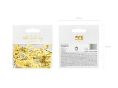Metalické konfety číslo 50 - zlaté - 15 g