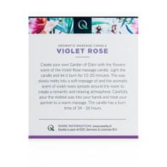 Exotiq Uvoľňujúca masážna sviečka ExotiQ Massage Candle Violet Rose 200g