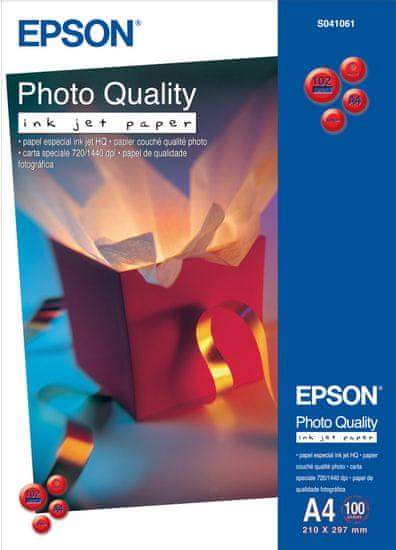 Epson Foto papier Photo Quality InkJet, A4, 100 ks, 100g/m2, matný (C13S041061)