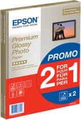 Epson Foto papier Premium Glossy, A4, 2x15 ks, 255g/m2, lesklý (C13S042169)