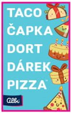 Albi Taco, čiapka, torta, darček, pizza