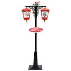 Vidaxl Vianočná pouličná lampa so Santom čierno-červená 81x40x188 cm PVC