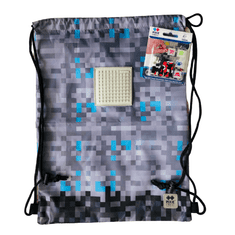 Pixie Crew vak na chrbát Minecraft šedo-modrý