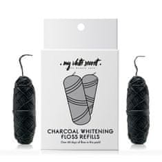 My White Secret Dentálna niť s aktívnym uhlím náhradná náplň (Charocal Whitening Floss) 2 x 30 m