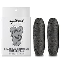 My White Secret Dentálna niť s aktívnym uhlím náhradná náplň (Charocal Whitening Floss) 2 x 30 m