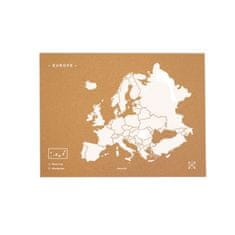 Decor By Glassor Korková nástenka – mapa Európy XL