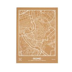 Decor By Glassor Nástenná korková mapa – Rím L