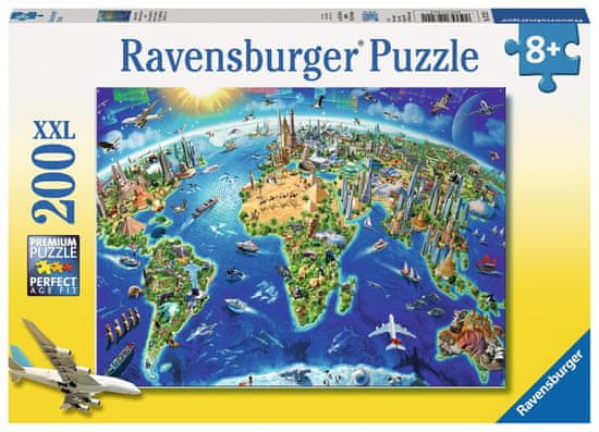 Ravensburger Veľká mapa sveta 200 dielikov