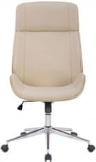 BHM Germany Kancelárska stolička Varel, syntetická koža, prírodná / krémová