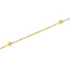 Beneto Exclusive Elegantný zlatý náramok s guličkami Lambáda AUB0004 (Dĺžka 19 cm)