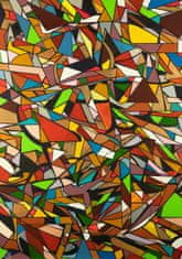 D&M ART POURING Abstract 1-39-51. Geometric Cubism Color Art 40x60 cm.
