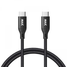 MAX kábel USB-C, 95W, 2 m, opletený, čierny (UCCC2B)
