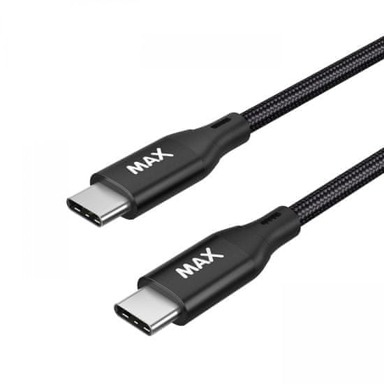 MAX kábel USB-C, 95W, 1 m, opletený, čierny (UCCC1B)
