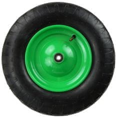GEKO Nafukovacie koleso s ložiskami otvor 12 mm priemer 39 cm šírka 8_5 cm zelené