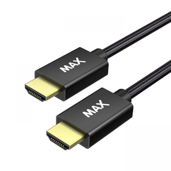 MAX kábel HDMI 2.1, 3 m, opletený, čierny (HC213B)